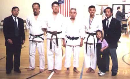 Cheering team at the dojo